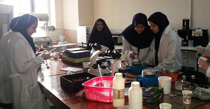 فعالیت پژوهشگران نانو تکنولوزی(دبیرستان دوره اول دخترانه رحمت -مشهد)
