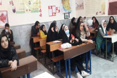 برگزاری جلسه برای دانش آموزان شرکت کننده در جشنواره تا ثریا – دبستان دخترانه امام حسین (ع) -سرخس